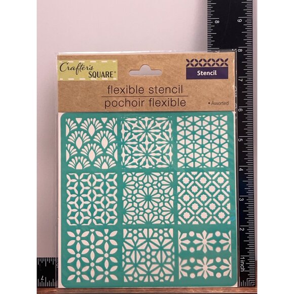 Crafters Square Flexible Stencil For Diy Crafts Scrapbooking MULTIPLE BACKGROUND - Picture 1 of 2